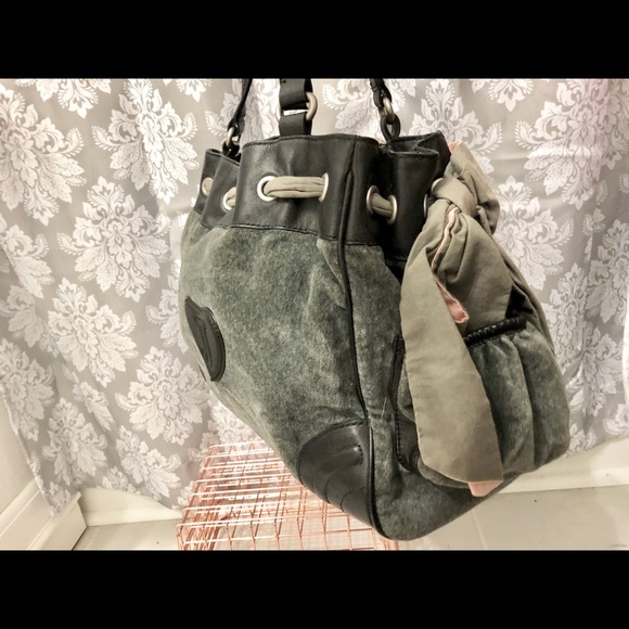 JUICY COUTURE GRAY AND PINK PURSE - Picture 3 of 6